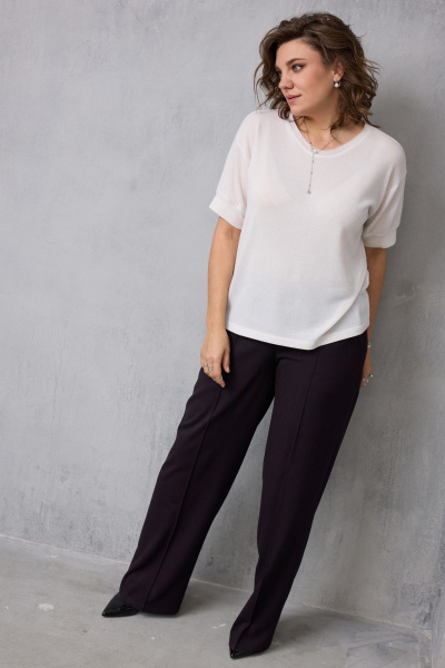 Блуза BegiModa 4153 молочный - фото 7