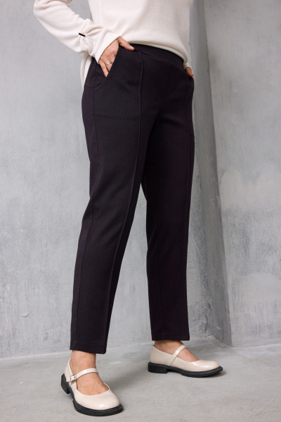 Брюки BegiModa 6078 черный_баклажан - фото 6
