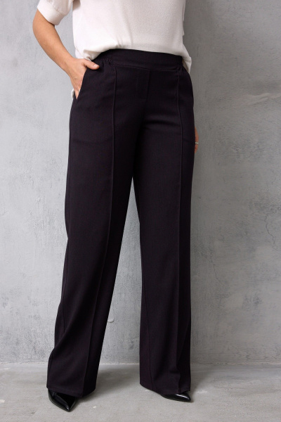 Брюки BegiModa 6079 черный_баклажан - фото 6