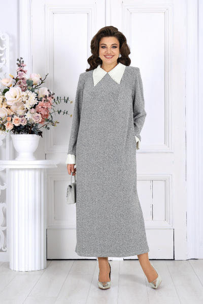 Платье Ninele 6036 серебряный - фото 1