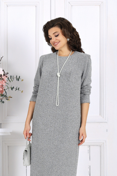 Платье Ninele 6036 серебряный - фото 8