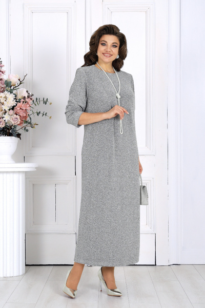 Платье Ninele 6036 серебряный - фото 9