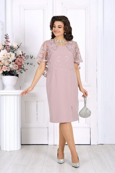 Платье Ninele 7508 пудра - фото 9