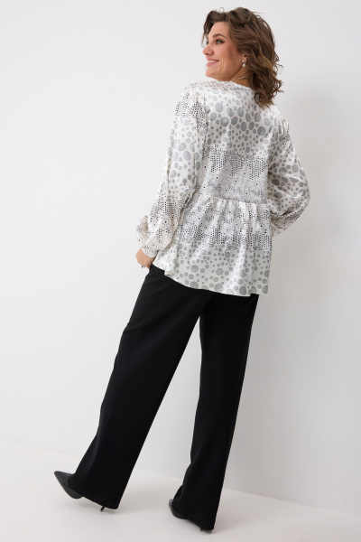 Блуза BegiModa 4146 круги_на_белом - фото 8