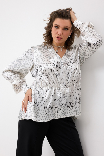 Блуза BegiModa 4146 круги_на_белом - фото 6