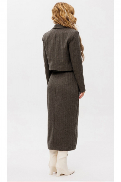 Жакет, юбка Ambera Style 2100 коричневый - фото 2