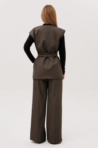 Брюки, жилет Ambera Style 2142 коричневый - фото 3