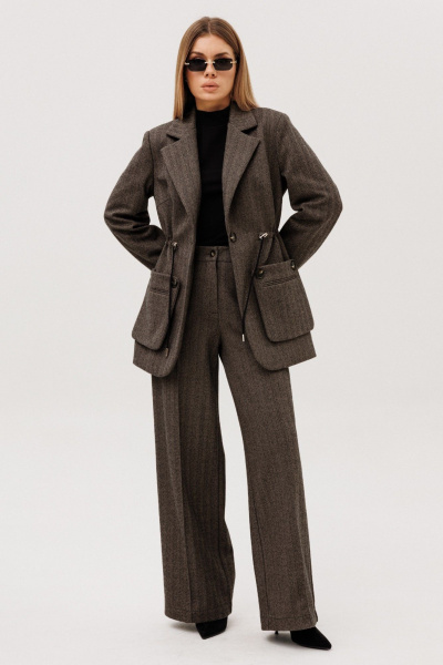 Брюки, джемпер, жакет Amberа Style 3016 коричневый - фото 2