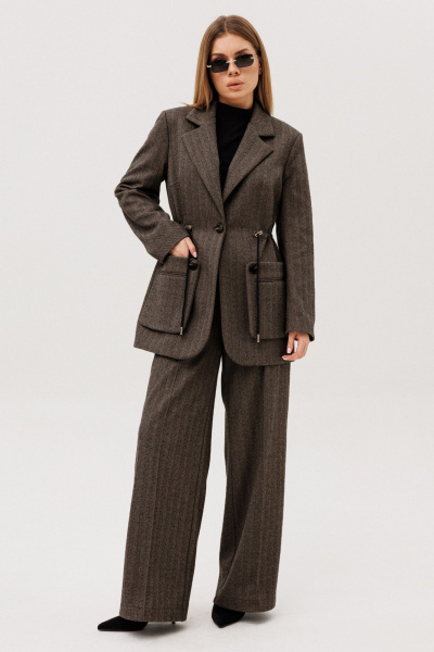 Брюки, жакет Ambera Style 2143 коричневый - фото 1