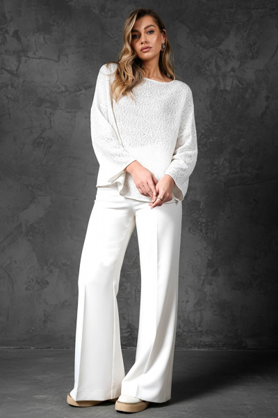 Джемпер Erika 7201 белый - фото 6