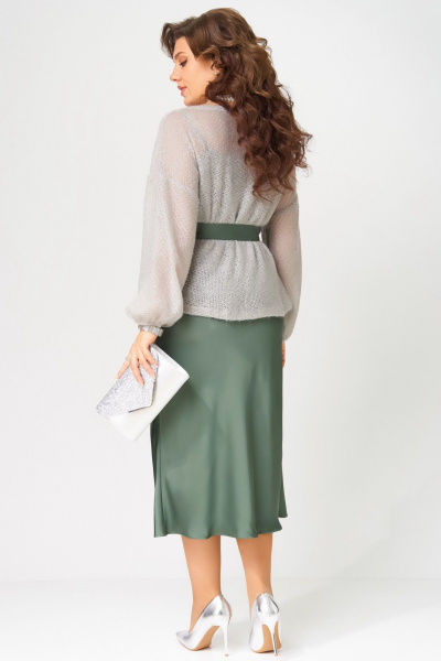 Накидка, платье Fita 3222 нефрит_дымчатый - фото 7