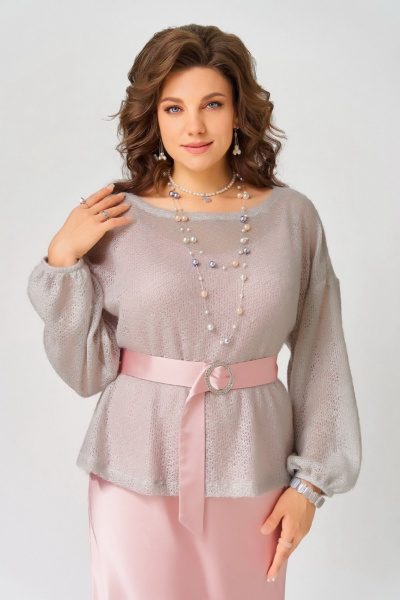 Накидка, платье Fita 3223 розово-дымчатый - фото 6