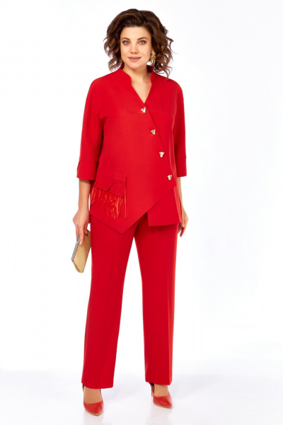 Брюки, жакет БагираАнТа 1090 красный - фото 1