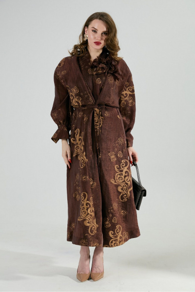 Платье NikVa 1008-1 шоколад - фото 5