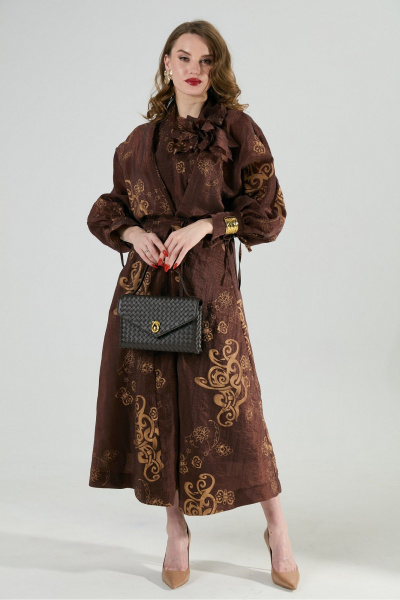 Платье NikVa 1008-1 шоколад - фото 2