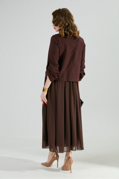 Платье NikVa 740-21 шоколад - фото 8