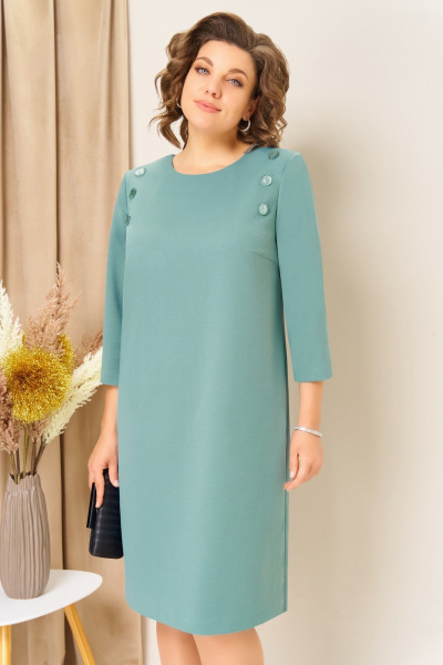 Платье VOLNA 1457 светло-мятный - фото 4