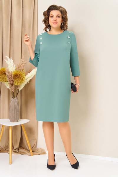 Платье VOLNA 1457 светло-мятный - фото 2