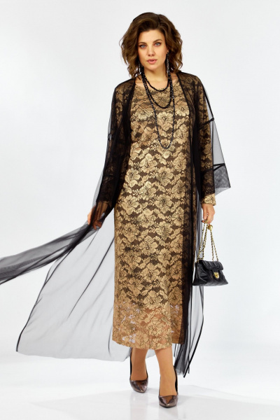 Кардиган, платье Lady Secret 25304 золотой+черный - фото 3