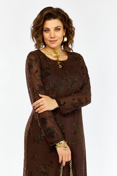 Кардиган, платье Lady Secret 25306 коричневый+черный - фото 7