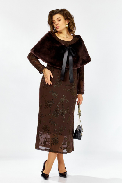 Болеро, платье Lady Secret 25307 коричневый - фото 3