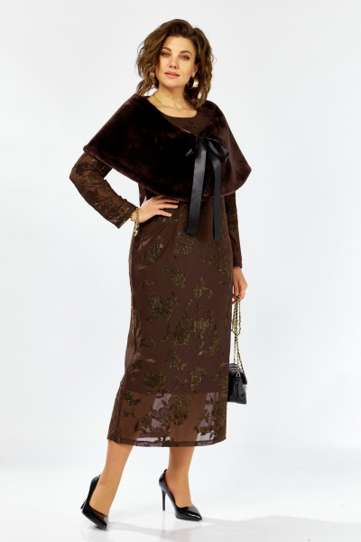 Болеро, платье Lady Secret 25307 коричневый - фото 2