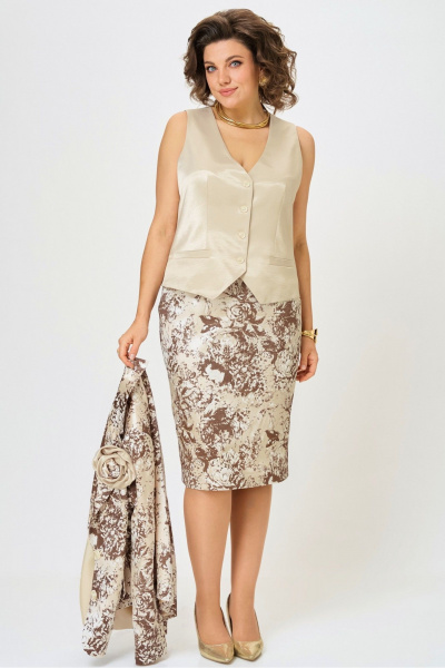 Брошь, жакет, жилет, юбка Angelina & Сompany 1290 - фото 8