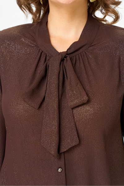 Блуза DaLi 7050 коричневая - фото 3