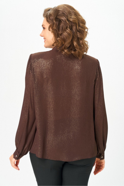 Блуза DaLi 7050 коричневая - фото 5