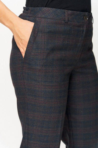 Брюки, жакет БелЭльСтиль 412-3_03_22+609-3_23_22 серо-коричневая клетка - фото 11
