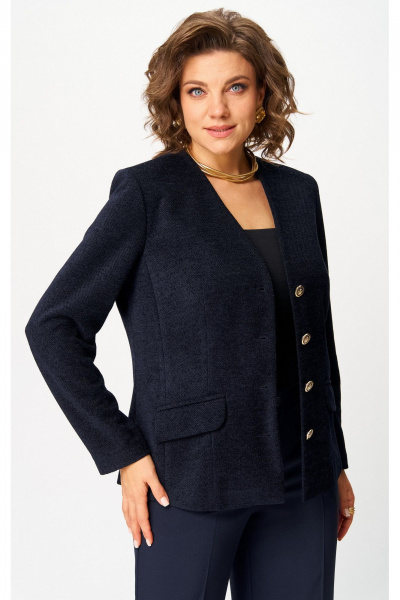 Брюки, жакет БелЭльСтиль 849-2_85_22+601-2_88_22 синий - фото 6