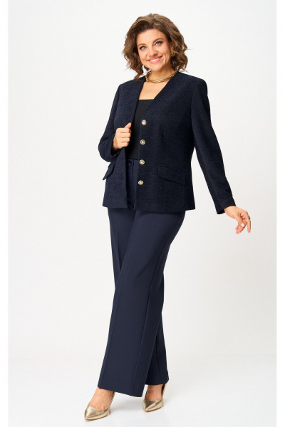 Брюки, жакет БелЭльСтиль 849-2_85_22+601-2_88_22 синий - фото 4