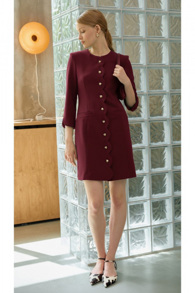 Платье Lokka 1708В бордовый - фото 1