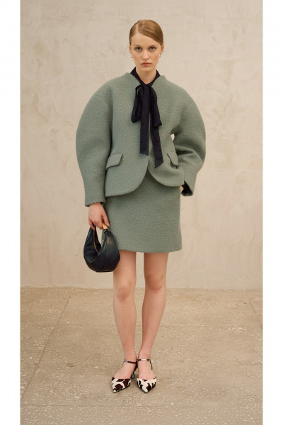 Полупальто, юбка Lokka 1718С хаки - фото 1