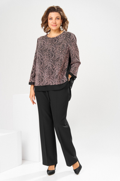 Брюки, джемпер Romanovich Style 2-2880 черный/клевер - фото 11