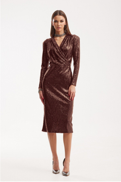 Платье N.O.W. 1504-1 шоколад - фото 2