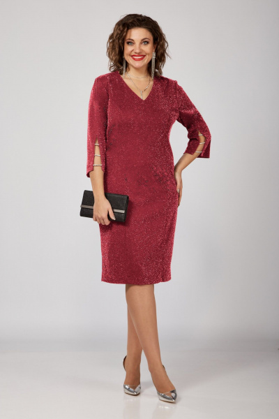 Платье Орхидея 1370-3 красный - фото 1