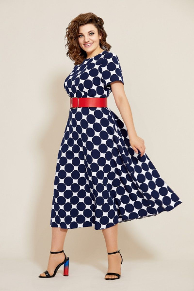 Платье Mubliz 565 синий-белый - фото 1