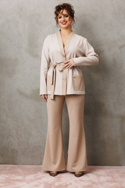 Брюки, жакет Anastasia 1290.1 капучино - фото 5