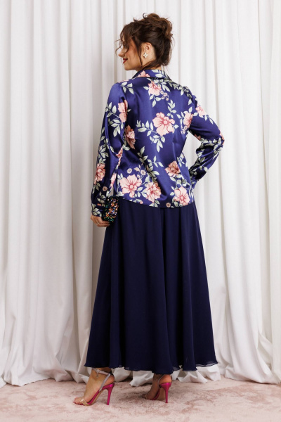 Блуза, юбка Anastasia 1313 темно-синий - фото 8