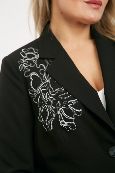 Брюки, жакет Takka Plus 25-258/1 черный - фото 11