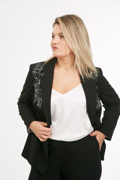 Брюки, жакет Takka Plus 25-258/1 черный - фото 9