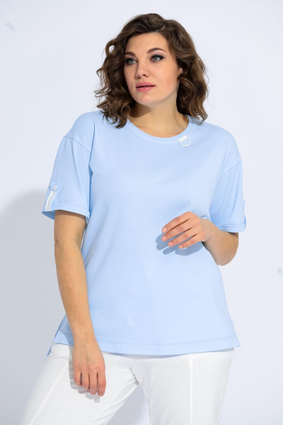 Блуза BegiModa 4002 голубой.2 - фото 2