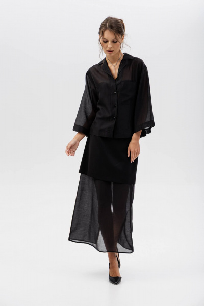 Блуза Romgil РТ0174-ВИ2 черный - фото 7