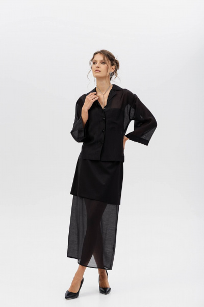 Блуза Romgil РТ0174-ВИ2 черный - фото 6