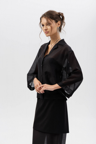 Блуза Romgil РТ0174-ВИ2 черный - фото 4