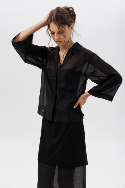 Блуза Romgil РТ0174-ВИ2 черный - фото 1