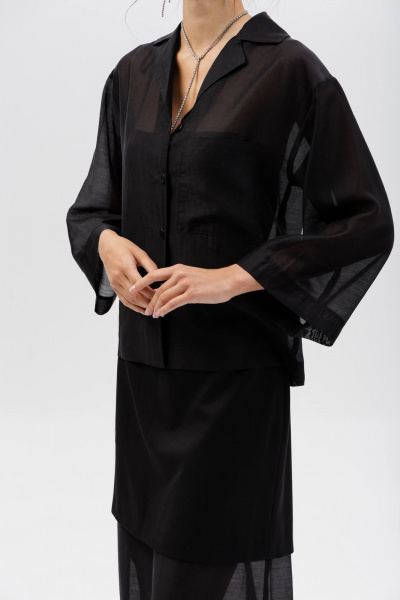 Блуза Romgil РТ0174-ВИ2 черный - фото 2