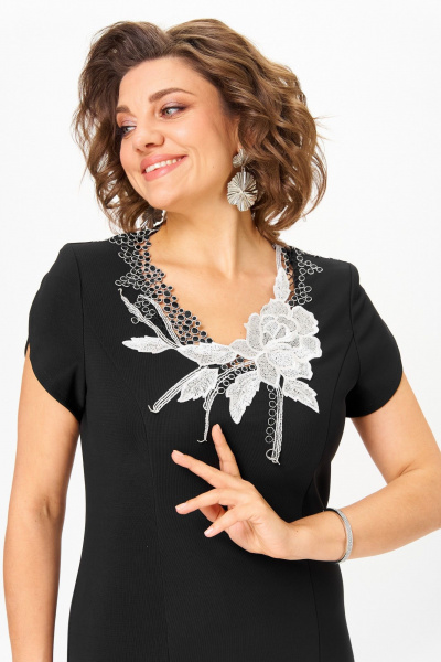 Платье Solomeya Lux 973Б черный-белый - фото 4