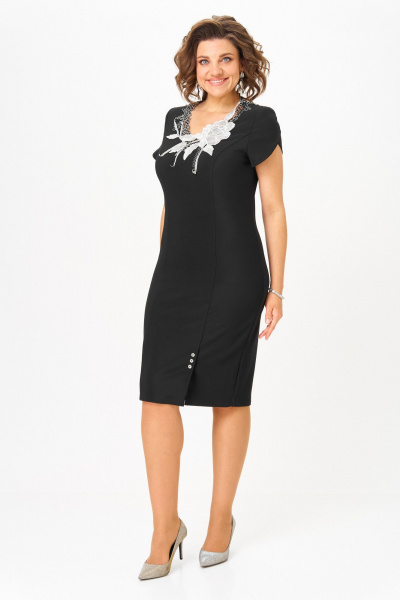 Платье Solomeya Lux 973Б черный-белый - фото 3